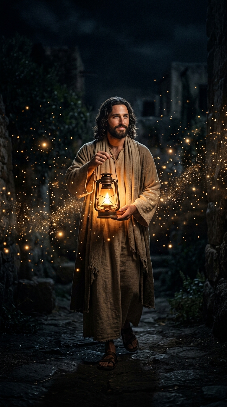 Jesus Holding Lantern In Darkness 202606081119